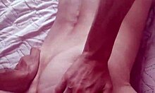 Skinny wife spreads tight asshole for raw homemade anal pounding