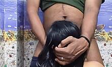 indian wife sneaks quick homemade fuck in the bathroom