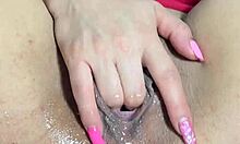 hot colombian milf rubs wet pussy fingers deep squirt play