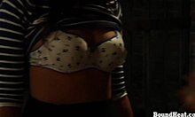 Betrayed teen lesbians bound in prison for femdom humiliation orgasm