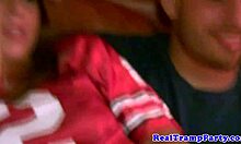 you watching superbowl orgy cum on amateur tits?