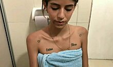 😏 sexy skinny chica milks and sucks big white cock before wild pounding session!