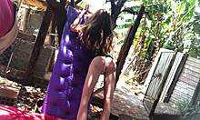 Blonde Big Ass Takes It Doggy with Sex Toy Creampie