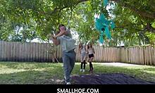 petite freya von doom and sweet sophia birthday fuck stepbro