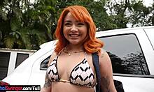 Tiny 18+ Latina Jade Fire Takes Brutal Ass Fuck from Amateur Stud