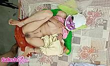 friend's lonely indian mom fucked hard in bedroom with big tits anal massage