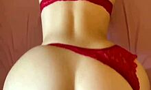 roommate's huge ass babe bent over doggystyle in red does it look bigger?