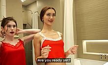 instead of clubbing, these cuties get wet in shower 😍👯‍♀️ fingering kissing orgasms 4k party fun!