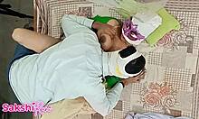 friend's lonely indian mom fucked hard in bedroom with big tits anal massage