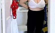 A day spying granny mariaold toilet peeping then joi fun in lingerie