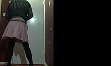 bisexual crossdresser mark wright anal fucks dildo stick then sucks ass-to-mouth clean