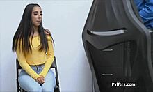 wild quickie blowjob with exotic indian suspect in storage room