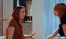 horny milf kenna james licks aidra fox's wet pussy in lingerie taboo session