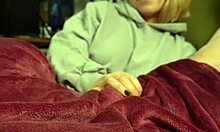 Our TV time leads to her handjob and my quick ruined cumshot