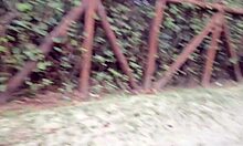 Risky street stroke shocks stunning redhead beauty