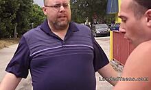 This busty teen hitchhiker repays her savior with outdoor blowjob and fuck