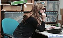 Store Officer Rips Clothes And Face Fucks Shoplifting Teen