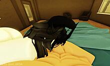 hey this cosplay girl in costume takes me home for some petite monster cock fun