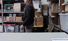 Store Officer Rips Clothes And Face Fucks Shoplifting Teen