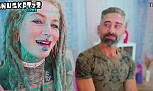hippie goth punk gapes asshole on huge cock atm facial