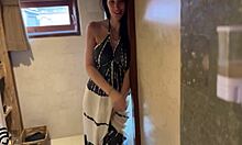 shower blowjob builds to her explosive real orgasm