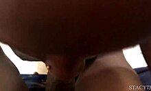 so i finally fuck my music teacher hard as punishment for skipping class, her shaved pussy takes my monster cock deep.