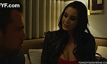 Noelle Easton's Huge Tits Bounce as Big Ass Takes Bent-Over Doggystyle in Hotel Cowgirl Ride.
