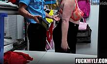 Caught my petite tutor shoplifting now she blows me hard!