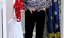 A day spying granny mariaold toilet peeping then joi fun in lingerie