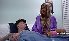 Pov Stepmom Begs to Soften Huge Cock with Her Wet Mouth