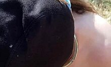 French slave milf bound, fucked outdoors in stockings and heels