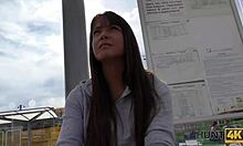 hunt4k guy tricks hot czech chick into sex for cash after she needs a place to crash... damn she's fingering wet!