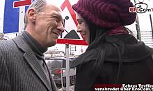 hey grandpa wanna fuck this 18-year-old german student on street pickup old young public outdoor sex?