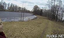 European teens bent over doggystyle on hidden webcam fuck