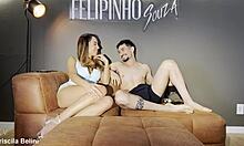 Skinny Brazilian teen squirts juicy on cousin's cock before aunt arrives