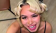 blonde bombshell luna luxe teases n strokes huge cock before wet doggystyle pounding