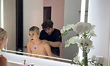 check out all natural big tits blonde cas summer riding luke cooper's cock in mirror