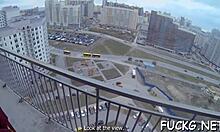 European teens bent over doggystyle on hidden webcam fuck