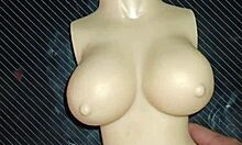 dolly begs for double penetration then blasts cum on her tits