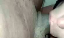 on knees tied up slut slurps interracial cock begging for rough doggy