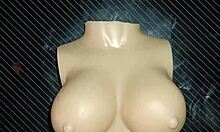 dolly begs for double penetration then blasts cum on her tits