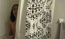 😏 asian stepsis gets pounded hard in steamy bathroom shower!