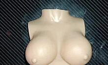 dolly begs for double penetration then blasts cum on her tits