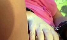 hot milf like me in handcuffs fuckin myself with oily dildo