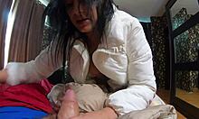 Yoga Pants Cameltoe Ignites Triple Cumshots On Puffy Downjackets