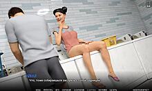 Girlfriend cheerleader acrobatic anal in sauna with friend