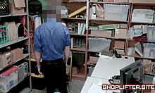 STUPID SHOPLIFTER PEPPER HART CAUGHT BY CHAD WHITE!