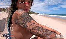 dread hottie public beach ride nearly busted in hot creampie