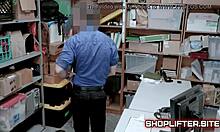 STUPID SHOPLIFTER PEPPER HART CAUGHT BY CHAD WHITE!