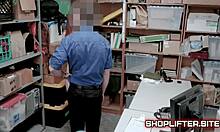 STUPID SHOPLIFTER PEPPER HART CAUGHT BY CHAD WHITE!